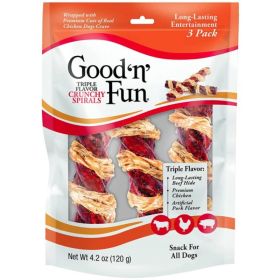 Healthy Hide Good N Fun Triple Flavor Crunchy Spirals