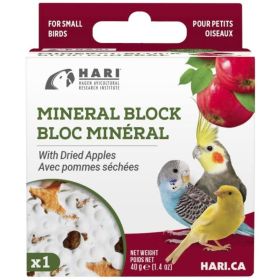 HARI Dried Apple Mineral Block for Small Birds