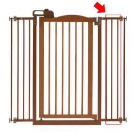 Tall One Touch Gate II Extension in Brown