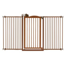 Tall One Touch Gate II Wide in Brown