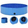 Foldable Dog Swimming Pool Blue 47.2"x11.8" PVC