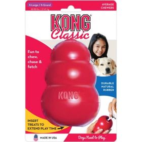 KONG Classic Dog Toy (Option: Red  XLarge  Dogs 6090 lbs (5" Tall x 1.25" Diameter))