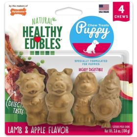 Nylabone Natural Healthy Edibles Puppy Chew Treats (Option: Lamb & Apple Flavor  4 Pack)