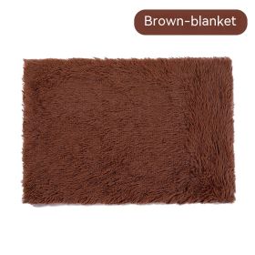 Pet Blanket Dog Bed Cat Winter Thermal Blanket (Option: Brown Blanket-XXXL)