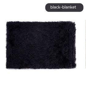 Pet Blanket Dog Bed Cat Winter Thermal Blanket (Option: Black Blanket-XXL)